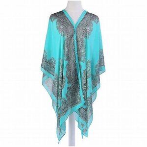 Ultra Light Turquoise and Gold Top Fits Size Small  NEW NWOT